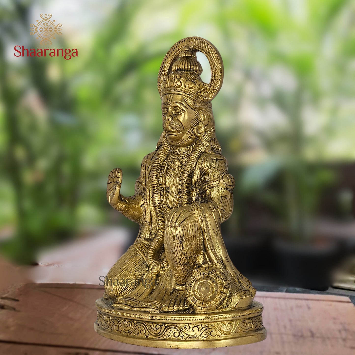 9 Inches Brass Blessing Hanuman