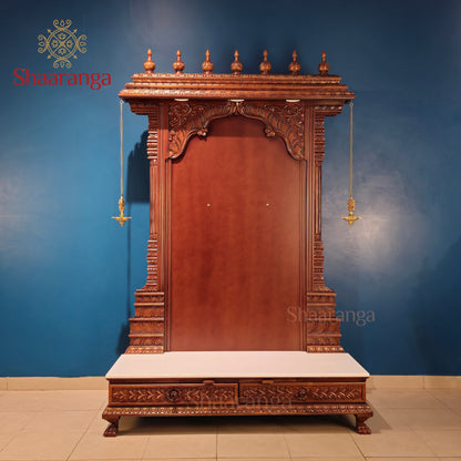 74 Inches Teak Wood Balaji Mandir
