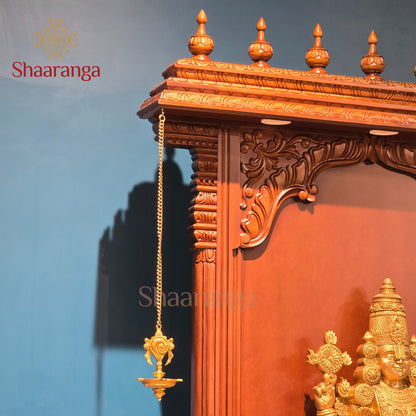 74 Inches Teak Wood Balaji Mandir