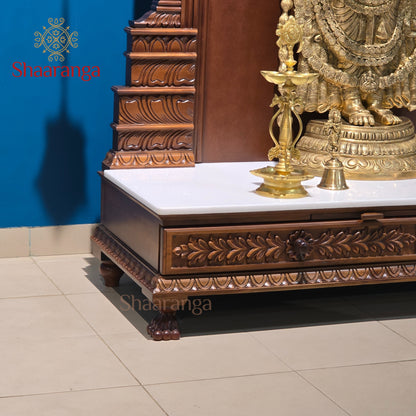 74 Inches Teak Wood Balaji Mandir