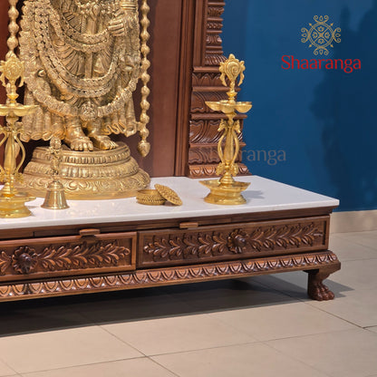 74 Inches Teak Wood Balaji Mandir
