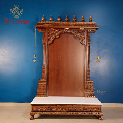 74 Inches Teak Wood Balaji Mandir