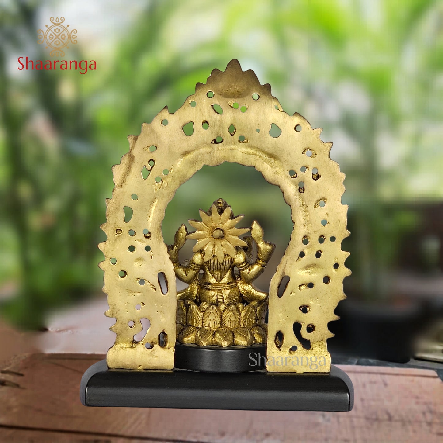 7 Inches Brass Arch Lakshmi with Base