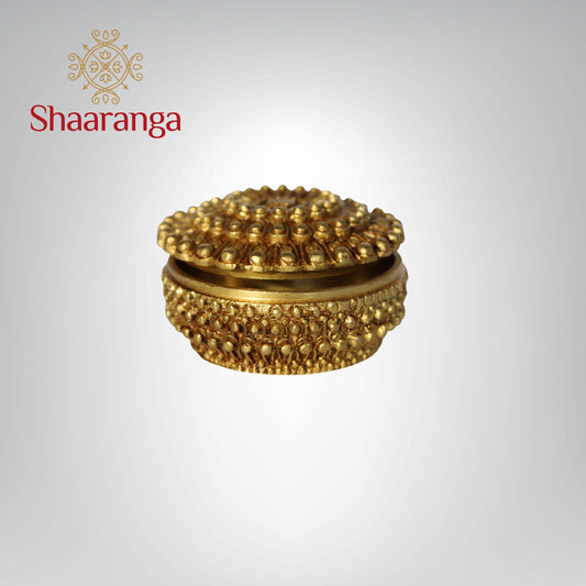 2 Inches Kumkum Box  In Brass.