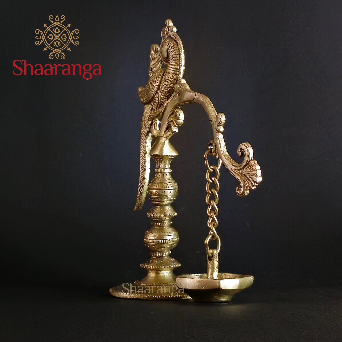 7 Inches Brass Parrot Lamp