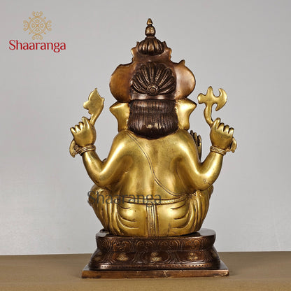 15 Inches Brass Ganesha