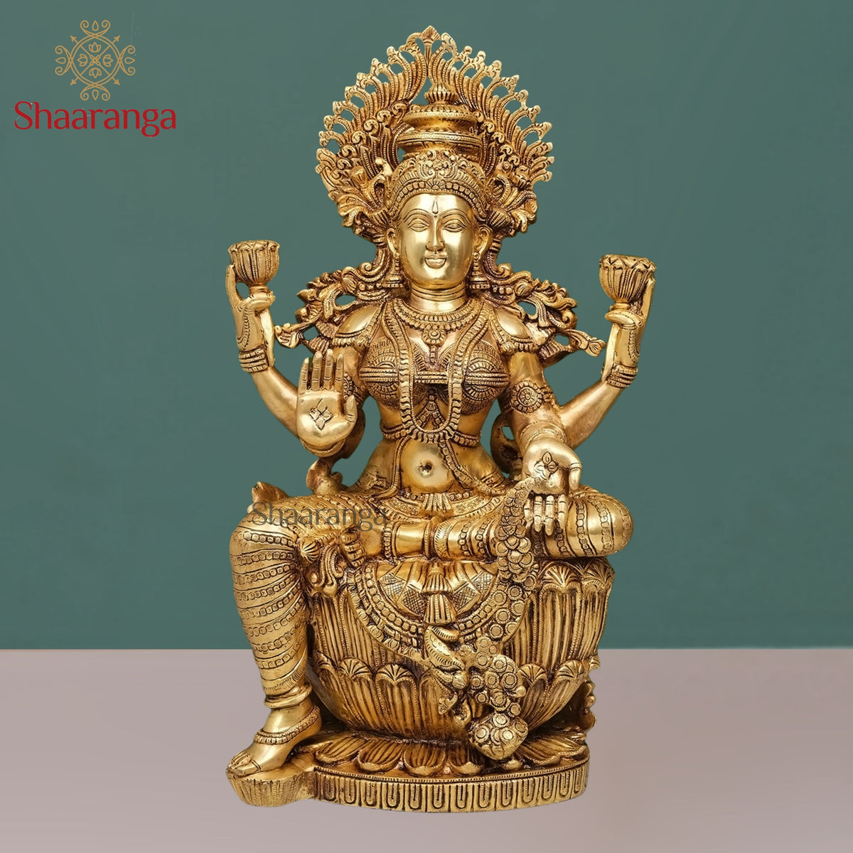 24 Inches Brass Lakshmi Devi — Divine Grace in Every Detail