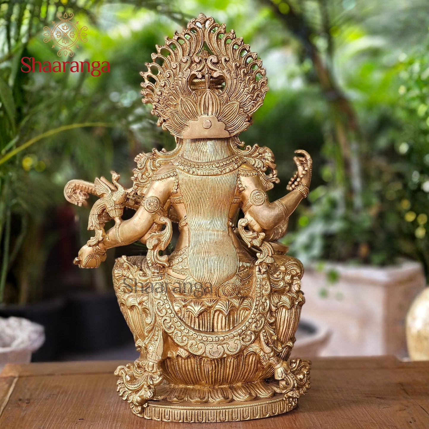 24 Inches Brass Saraswathi Devi