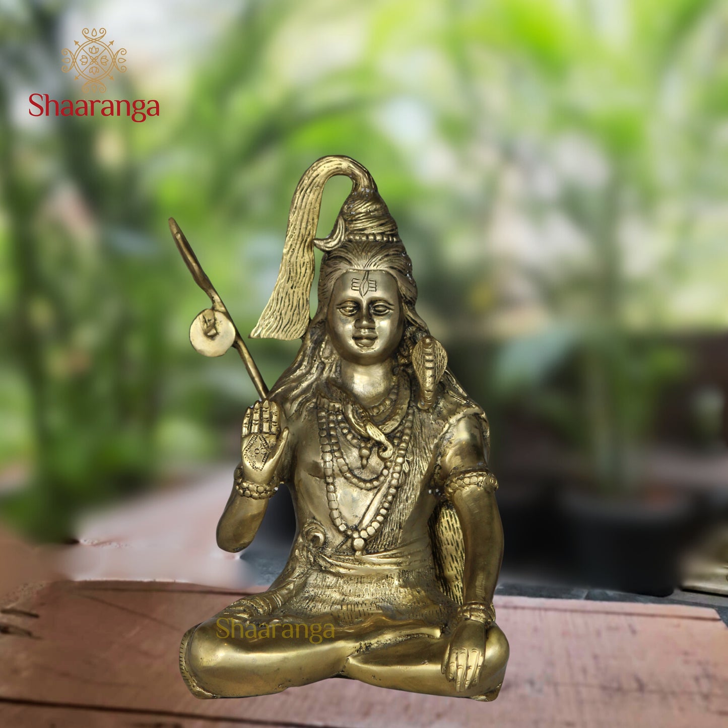 12 Inches Brass Shiva Sitting