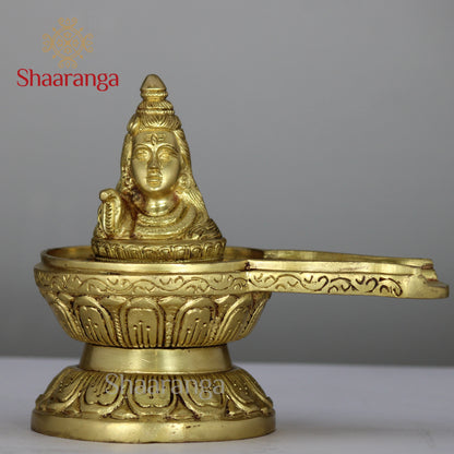 5.5 Inches Brass Shivlingam