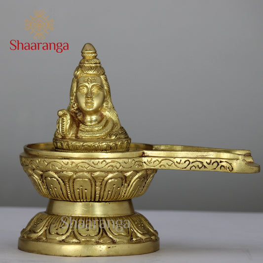 5.5 Inches Brass Shivlingam