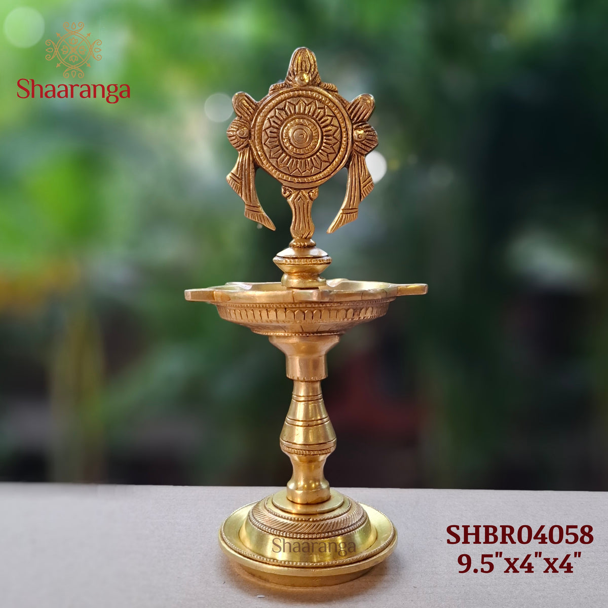 9.5 Inches Brass Chakra Lamp