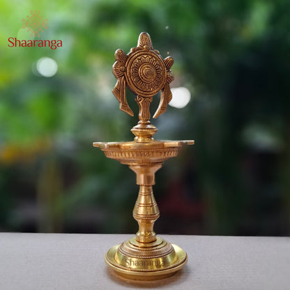 9.5 Inches Brass Chakra Lamp
