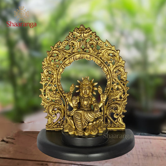 7 Inches Brass Arch Lakshmi with Base