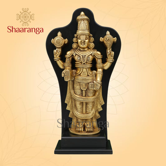 18 Inches Venkateswara Swamy in brass with frame
