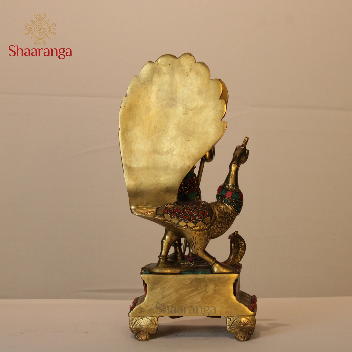 12 Inches Brass Kartikeya