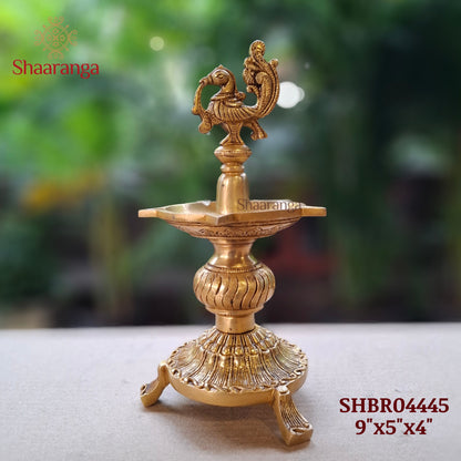9 Inches Brass Sacred Bird Diya