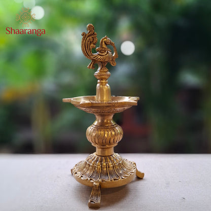 9 Inches Brass Sacred Bird Diya