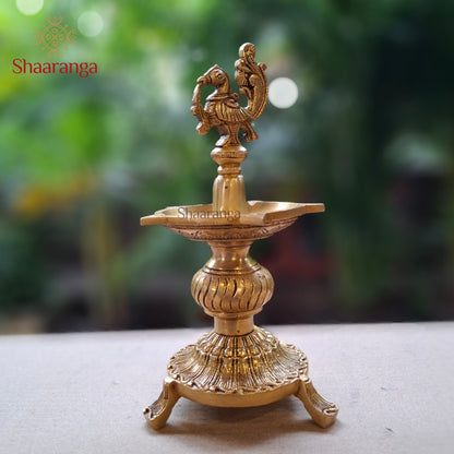 9 Inches Brass Sacred Bird Diya