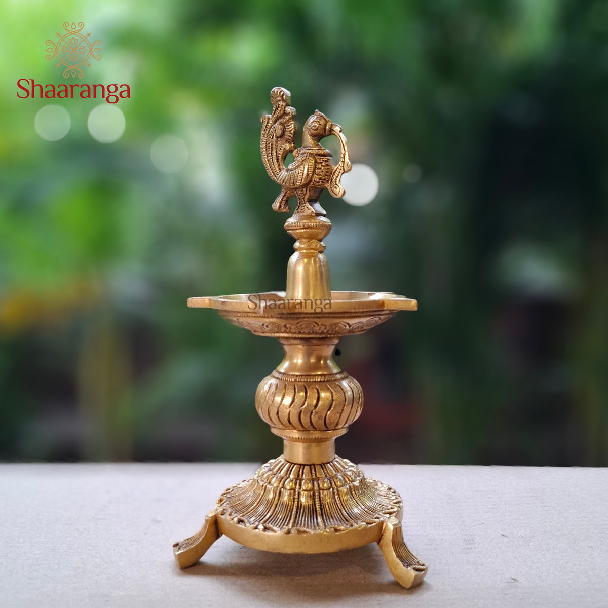 9 Inches Brass Sacred Bird Diya