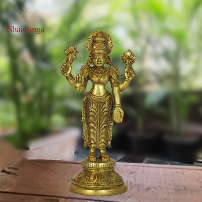 8.5 Inches Brass Lakshmi Standing