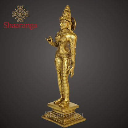 13 Inches Brass Parvati Devi