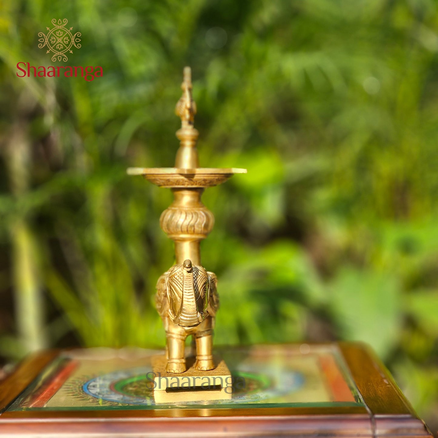 12 Inches Brass Decorative Elephant Lamp