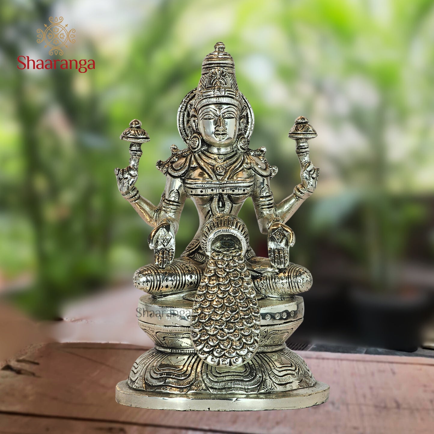 8 Inches Brass Dhan Lakshmi