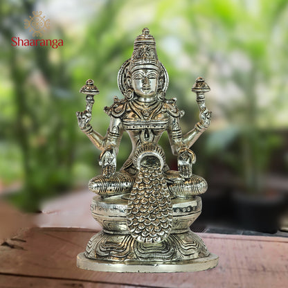 8 Inches Brass Dhan Lakshmi