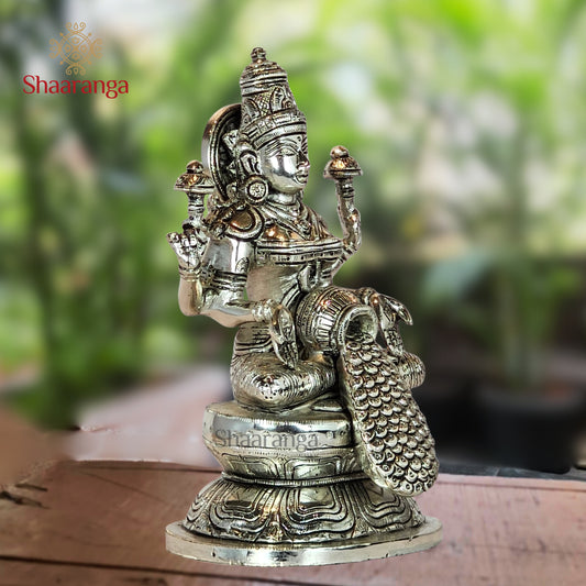 8 Inches Brass Dhan Lakshmi