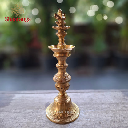 16 Inches Bronze  Ganesha Lamp
