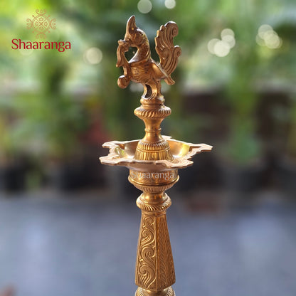 27 Inches Bronze  Ornamental Lamp with Square Base