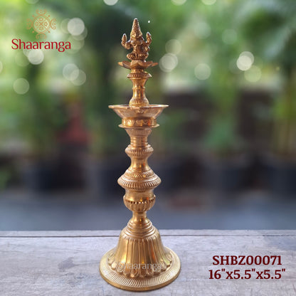 16 Inches Bronze Lakshmi Lamp