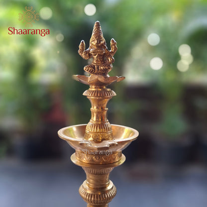 16 Inches Bronze Lakshmi Lamp