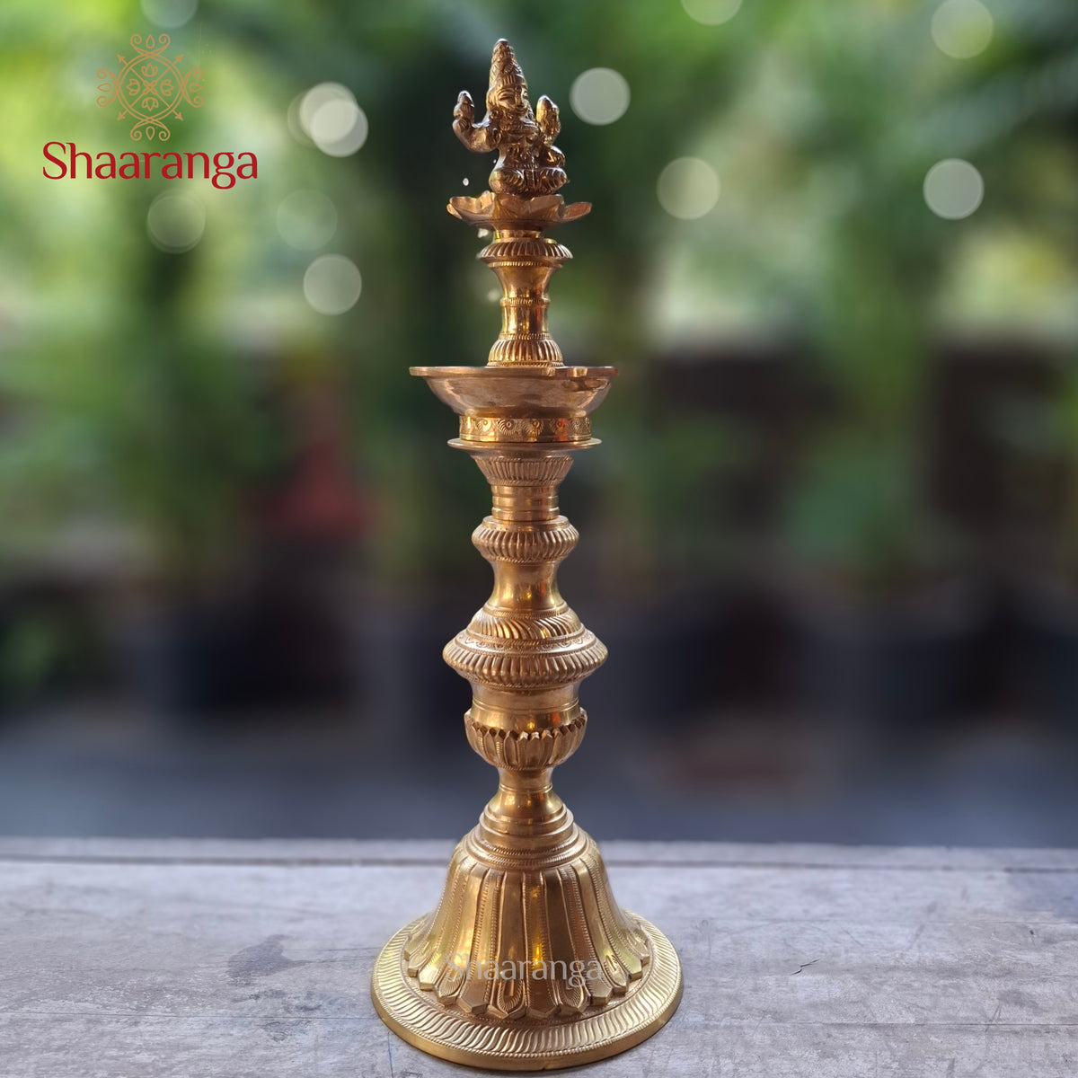 16 Inches Bronze Lakshmi Lamp