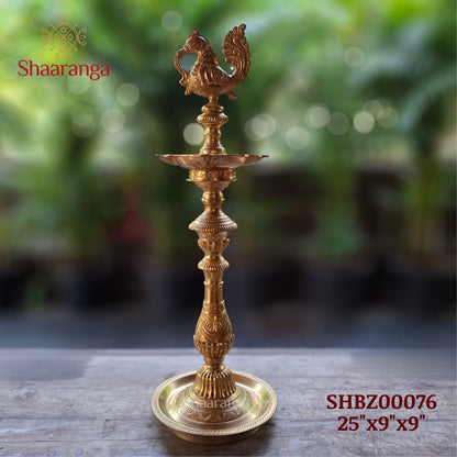 25 Inches Bronze Ornamental Lamp
