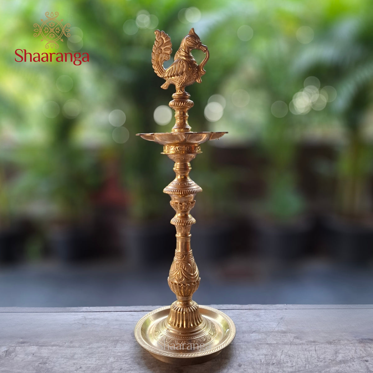 25 Inches Bronze Ornamental Lamp