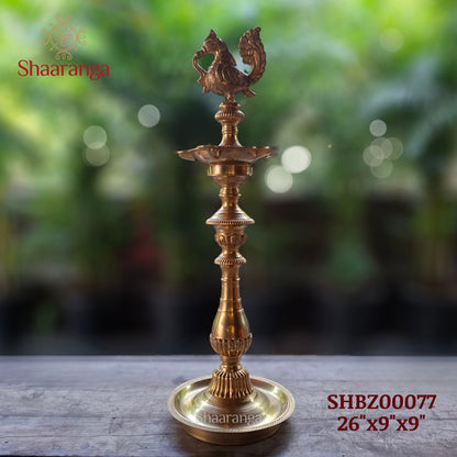 26  Inches Bronze Plain Lamp