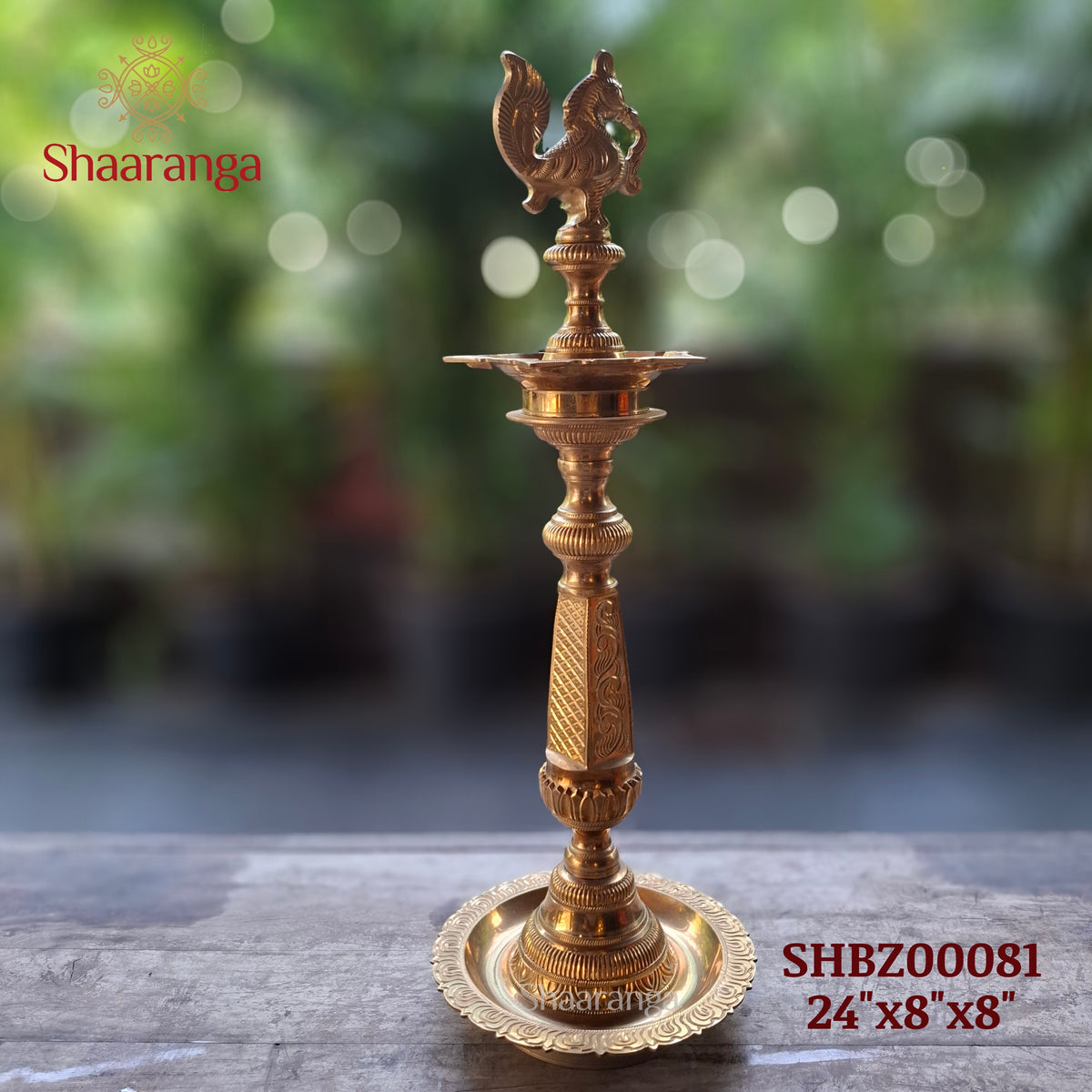 24 Inches Bronze Bird Lamp