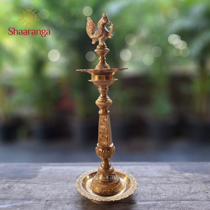 24 Inches Bronze Bird Lamp