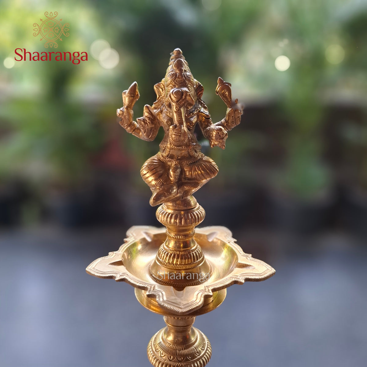 23  Inches Bronze Ornamental Ganesha Lamp