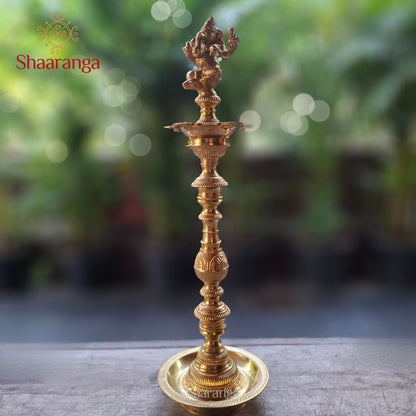 23  Inches Bronze Ornamental Ganesha Lamp