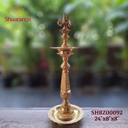 24 Inches Bronze Ornamental P.Lamp Lakshmi