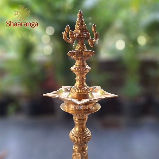 24 Inches Bronze Ornamental P.Lamp Lakshmi