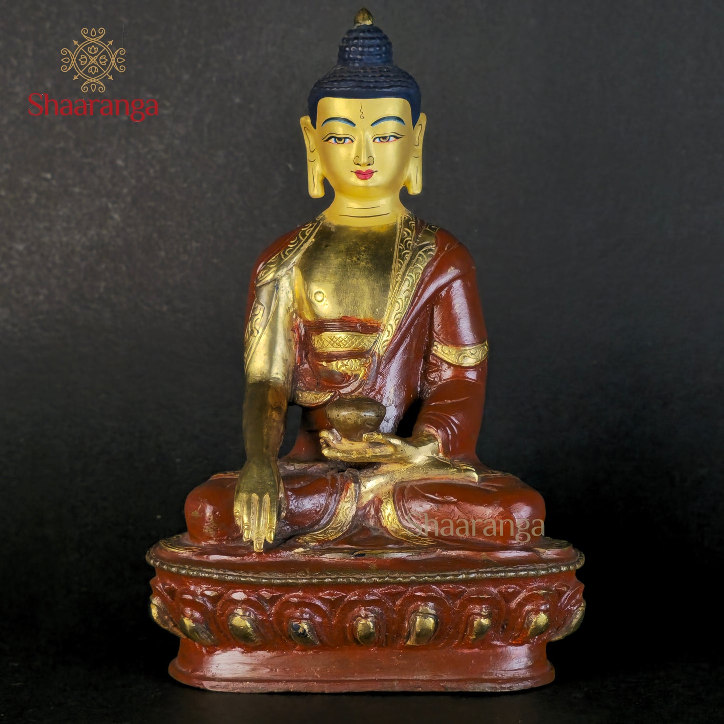 8 Inches Copper Buddha Sitting
