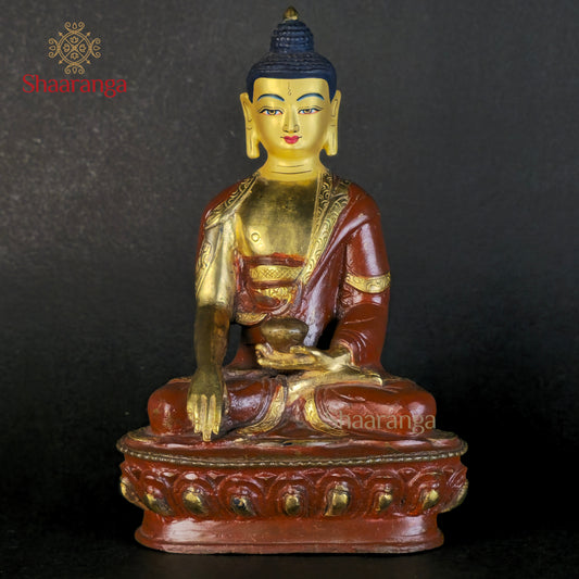 8 Inches Copper Buddha Sitting