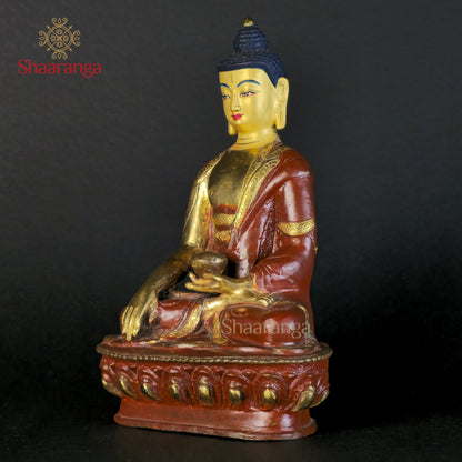 8 Inches Copper Buddha Sitting