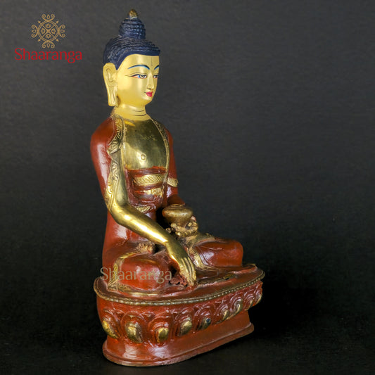 8 Inches Copper Buddha Sitting