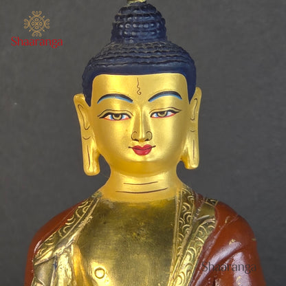 8 Inches Copper Buddha Sitting