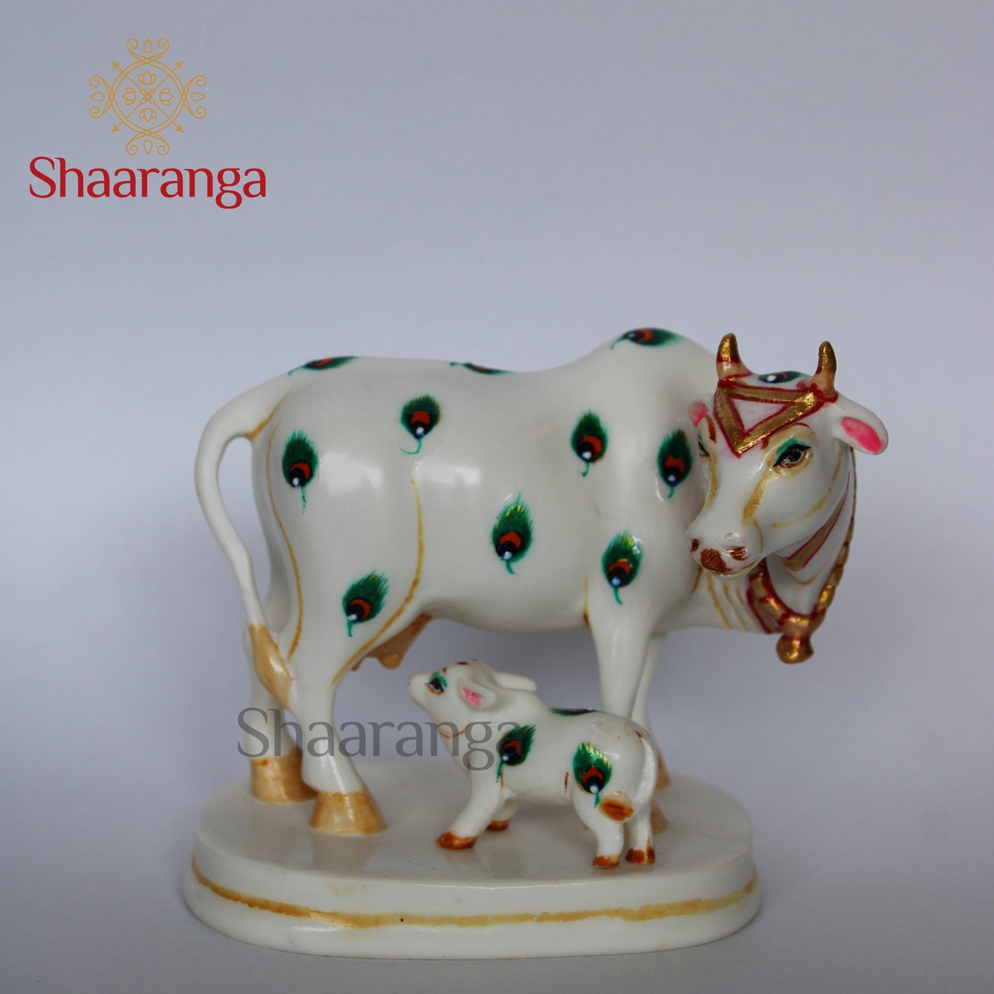 4 Inches Polyresin Cow with Calf